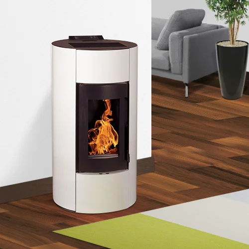 EMAFLAM ALBA Stufa a Pellet Stagna 12 kW Bianca