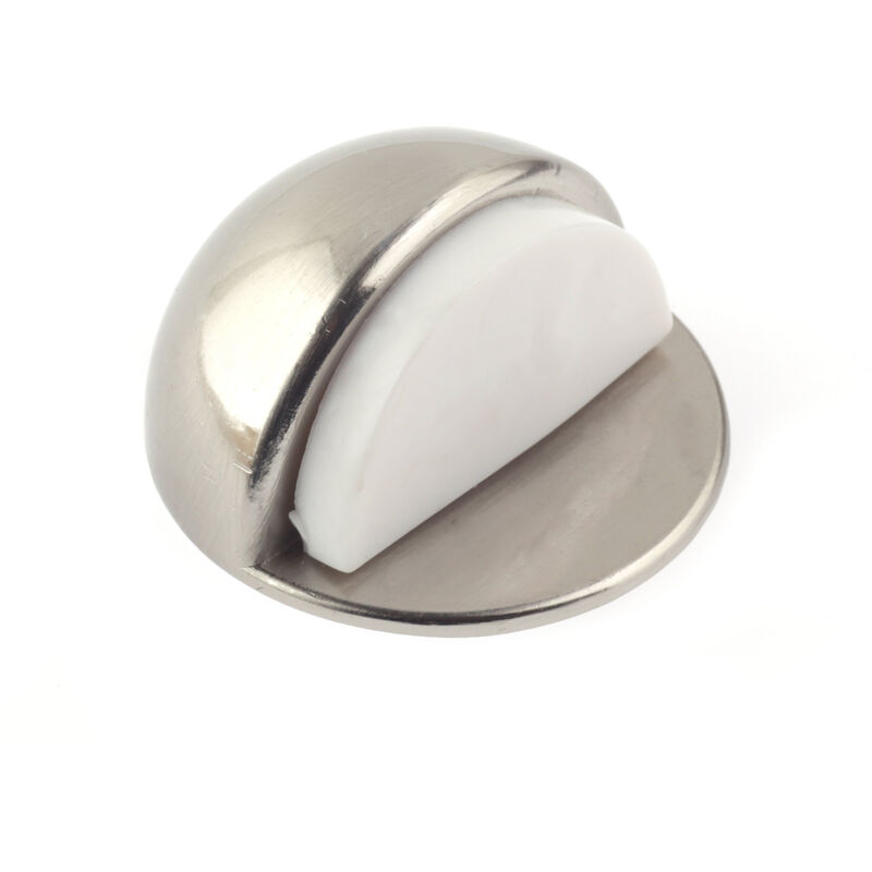 Fermaporta Stile funzionale Protegge pareti e porte dagli urti Realizzato in Zama Finitura effetto acciaio inox Dimensioni 454525 mm Sistema di fissaggio adesivo 1 unità
