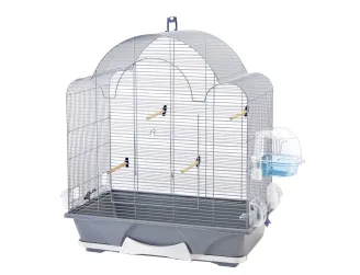 Gabbia per uccelli Melodie 50 Argento - L.64 x P.38 x H.73 cm