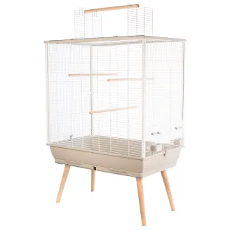 Gabbia per uccelli NEO JILI beige - L.78 x P.47,5 x H.112 cm