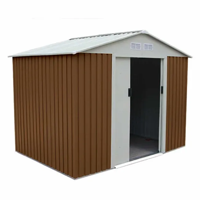 Gardiun Cambridge Capannone in Metallo 4,72 m² Esterno 261x181x198 cm Acciaio Zincato Marrone