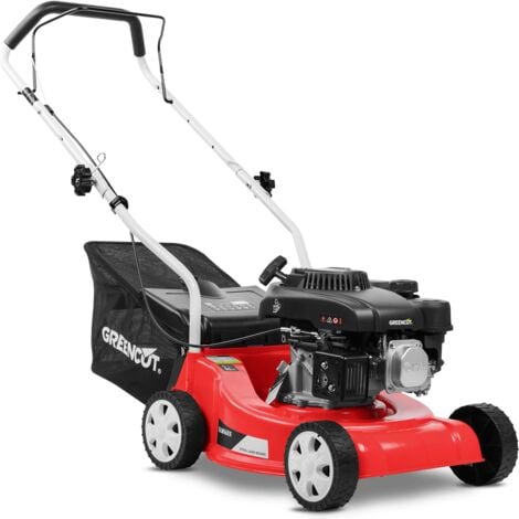 GLM660X Rasaerba a benzina 132cc 5hp, larghezza taglio 39cm 18, altezza taglio 25-75mm regolabile in 3 posizioni, cesto di raccolta 35L, cambio manuale - Greencut GLM660X