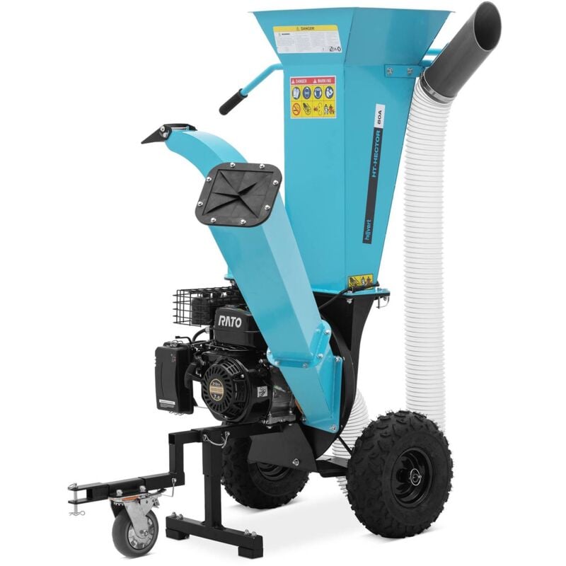 hillvert Trituratore per piante 2 posti Trituratore termico per piante 6 canali 50 mm