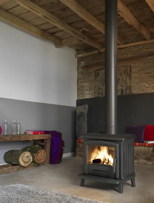 INVICTA Stufa a legna Norik Antracite, 6 kW