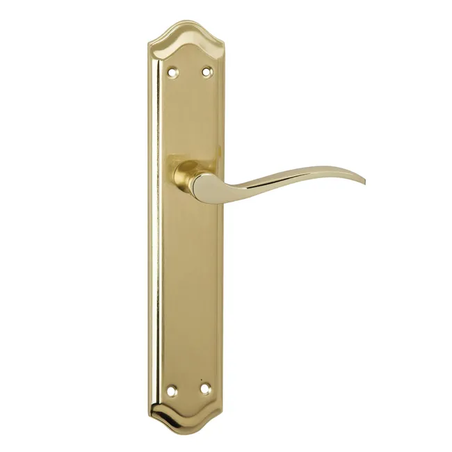 Maniglia per porta serie CACERES 2 in alluminio dorato lucido