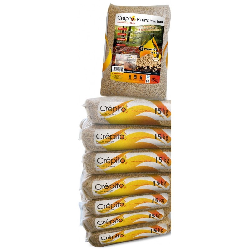 Mezzo Pallet di Sacchi di Pellet di Legno da 15kg Crépito