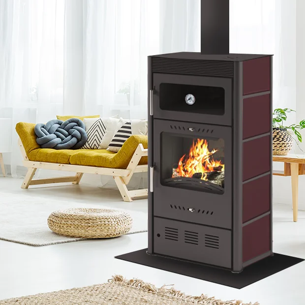 MODERNA Stufa a Legna con Forno Forno Luxe 10 kW Rossa