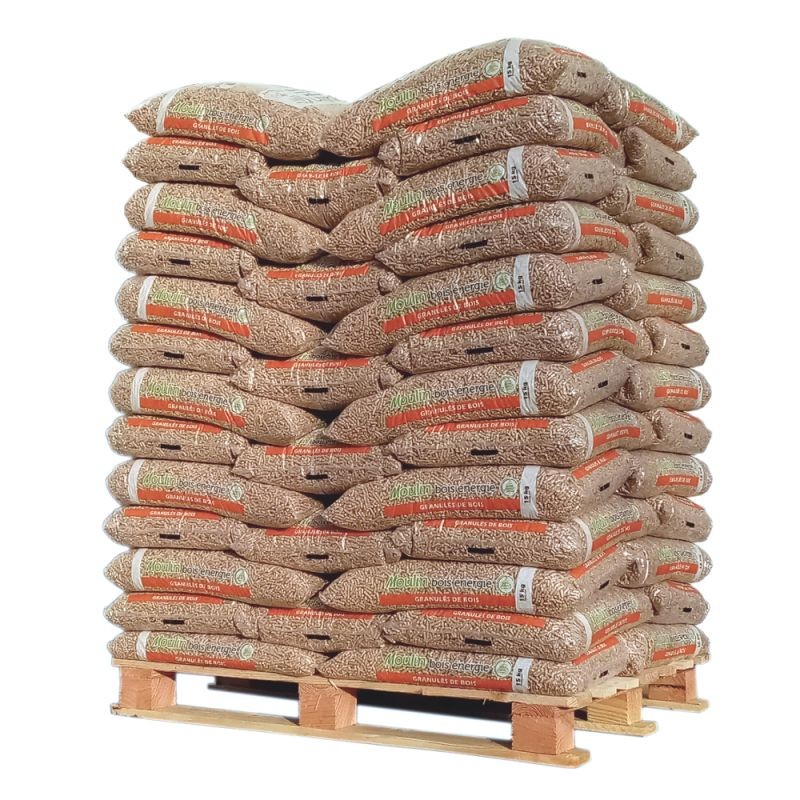 Mulino a pellet energetico da legno – Pallet da 65 sacchi da 15 Kg