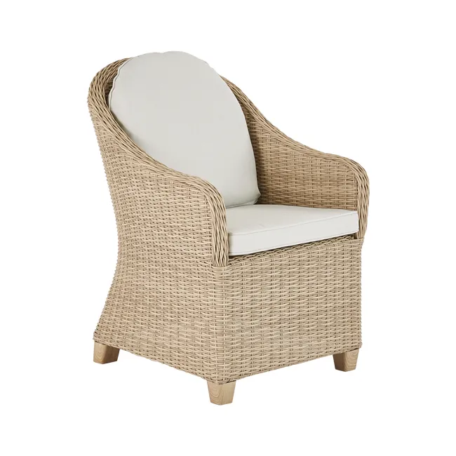 NATERIAL Poltrona da giardino Medena in alluminio e rattan