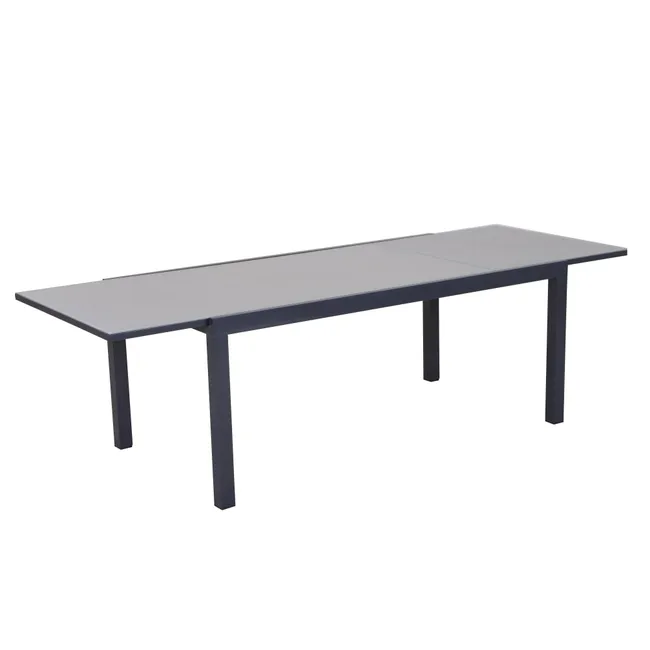 NATERIAL Tavolo da giardino rettangolare Lyra grigio/argento per 6 persone