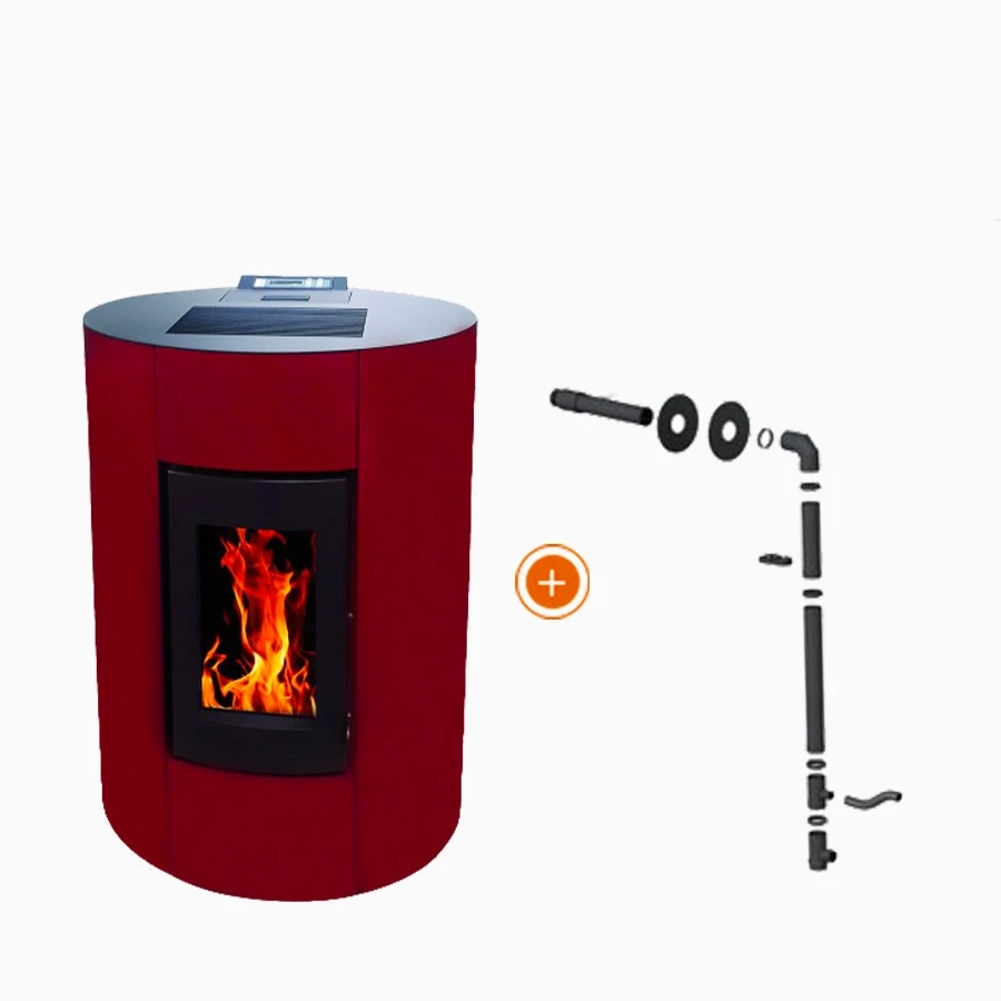 Pack promozionale: Stufa a Pellet Conducibile Stagna EMAFLAM NOVA 12 kW + Kit Ventose