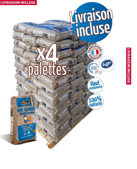 Pallet pellet WOODSTOCK x 4 (264 sacchi)