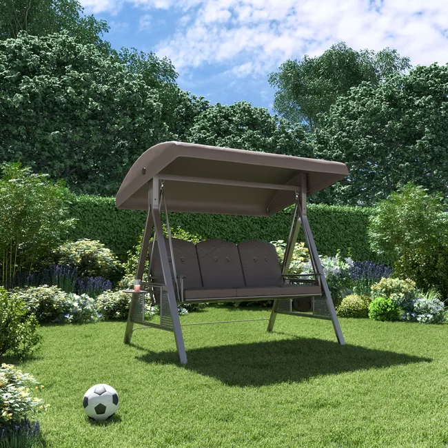 Palloncino Altalena In Metallo Marrone 210X125X180Cm