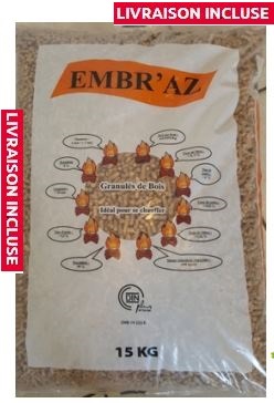 Pellet di legno EMBR'AZ (Pallet 68 sacchi)