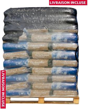 Pellet di legno EO2-Pallet da 66 sacchi da 15Kg o 990Kg EO2®