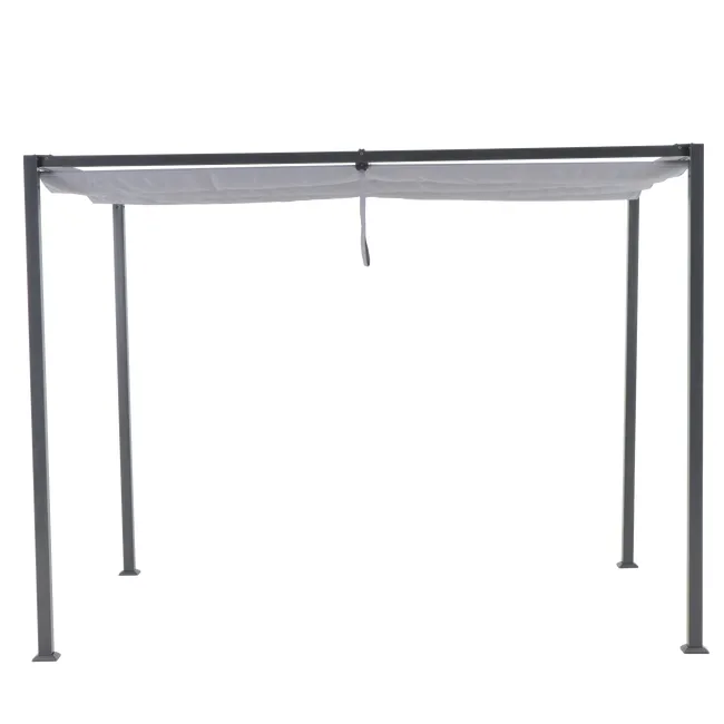 Pergola da giardino Horali 297x297x223 cm Grigio Naterial
