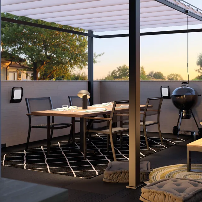 Pergola da giardino in bambù 293x293x230 cm Beige Naterial