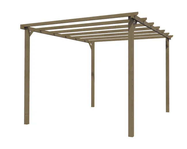 Pergola in legno marrone Tanger 300 x 400 cm