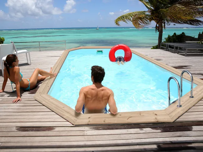 Piscina in legno "Cordoue" - 3,48 x 2,15 x 1,18 m