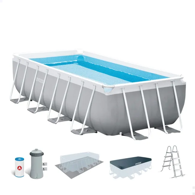 Piscina INTEX Prisma Frame rettangolare 488x244x107 cm + depuratore