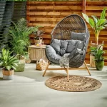 Poltrona da giardino Holand Cocoon nera