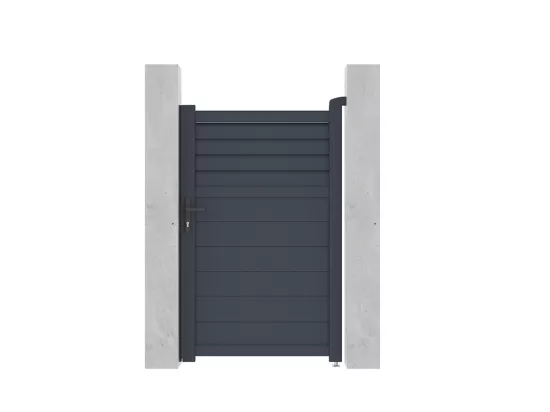 Porta a soffietto L103 x H166 cm in Alluminio con motivi Antracite - VIAZO