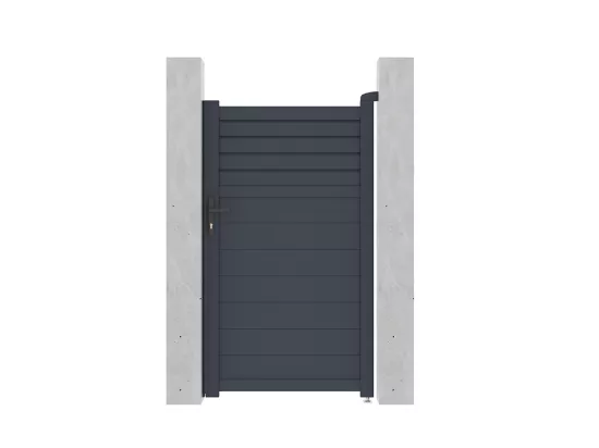 Porta a soffietto L103 x H181 cm in Alluminio con motivi Antracite - VIAZO