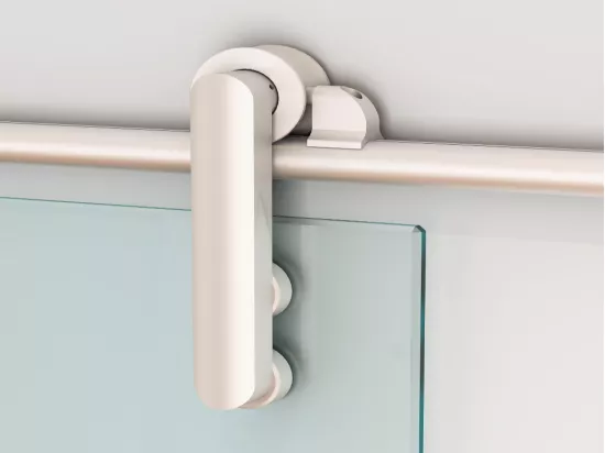Porta scorrevole esterno muro H205 x L73 cm in vetro temperato - CLEAVER