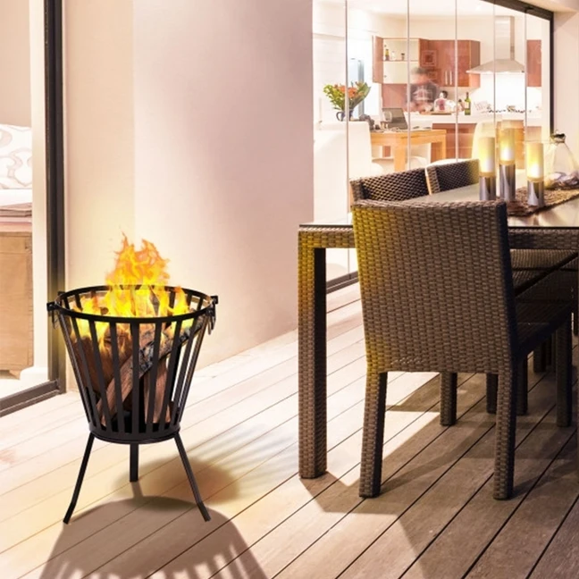 Set di 2 bracieri MODERNI PHUKET Nero