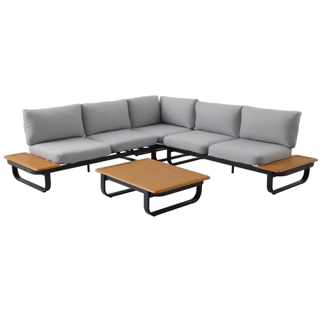 Set di mobili da giardino Calypso grigio naturale.