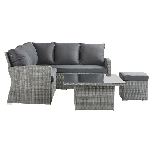 Set di mobili da giardino Davos grigio naturale.