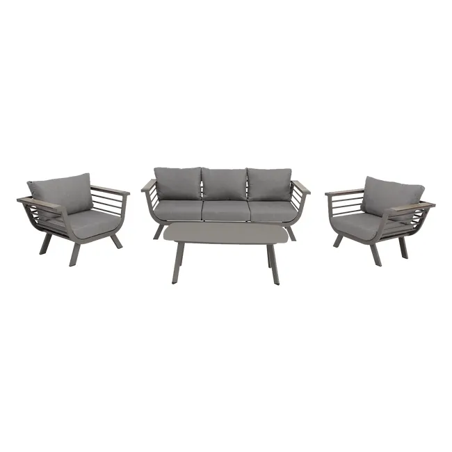 Set di mobili da giardino Neckar grigio