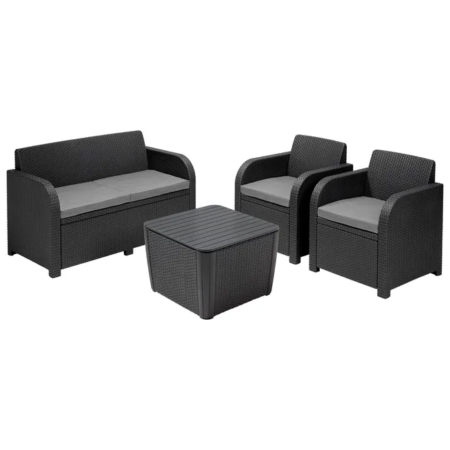 Set mobili da giardino Keter Novara antracite