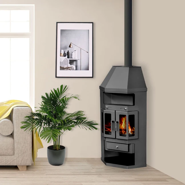 Stufa a legna ad angolo BELLEZA PANAMA 2A 9 kW