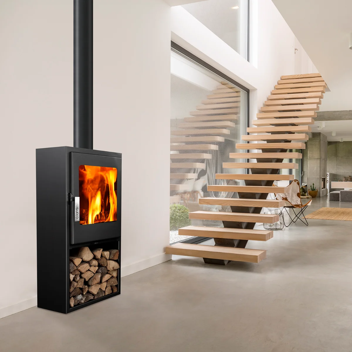 Stufa a legna impermeabile SUPRA Jacco da 5 kW