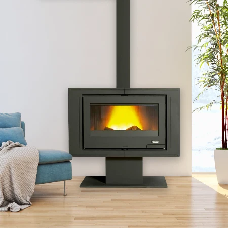 Stufa a legna in ghisa GODIN MOURIEZ 14Kw antracite - 373147
