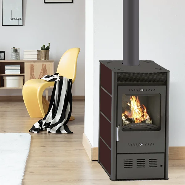 Stufa a legna MODERNA Cinta Luxe 10kW Rossa