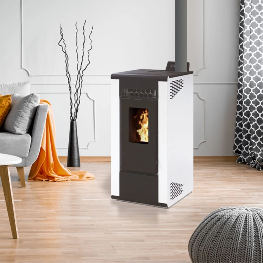 Stufa a pellet BELLEZA CARINO 7 kW Bianca