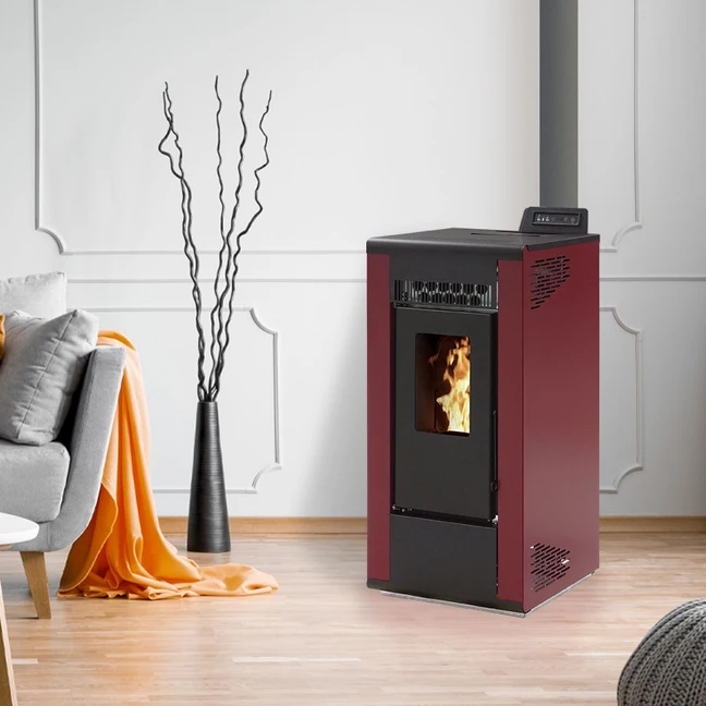 Stufa a pellet BELLEZA CARINO 7 kW Bordeaux