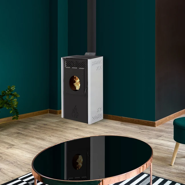 Stufa a pellet BELLEZA Puerto bianca 11KW