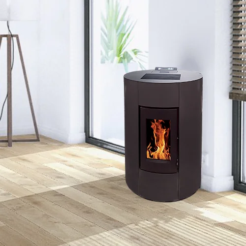 Stufa a pellet canalizzabile impermeabile EMAFLAM NOVA 12 kW Nero