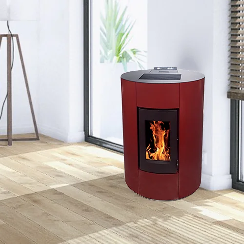Stufa a pellet canalizzata impermeabile EMAFLAM NOVA 12 kW Bordeaux