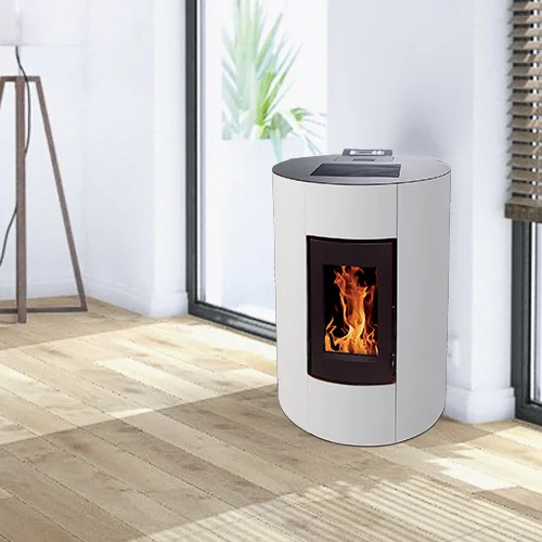 Stufa a Pellet Conducibile Stagna EMAFLAM NOVA 12 kW Bianca