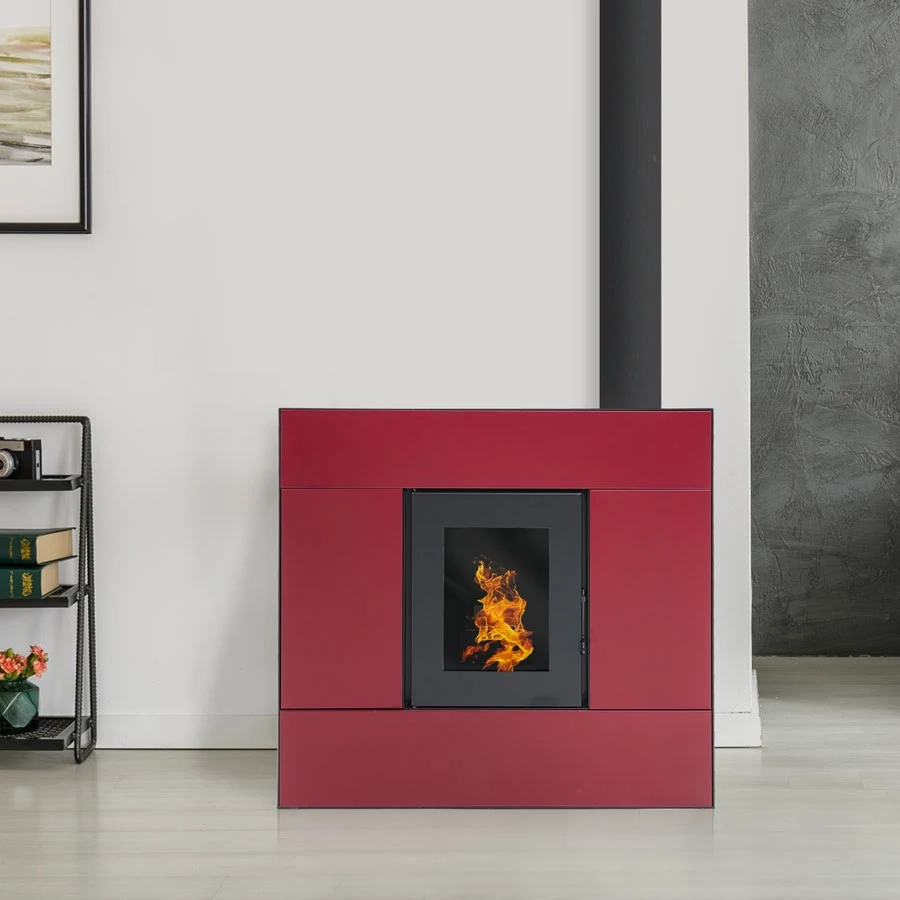 Stufa a Pellet Impermeabile EMAFLAM SYLA 9 kW Nera