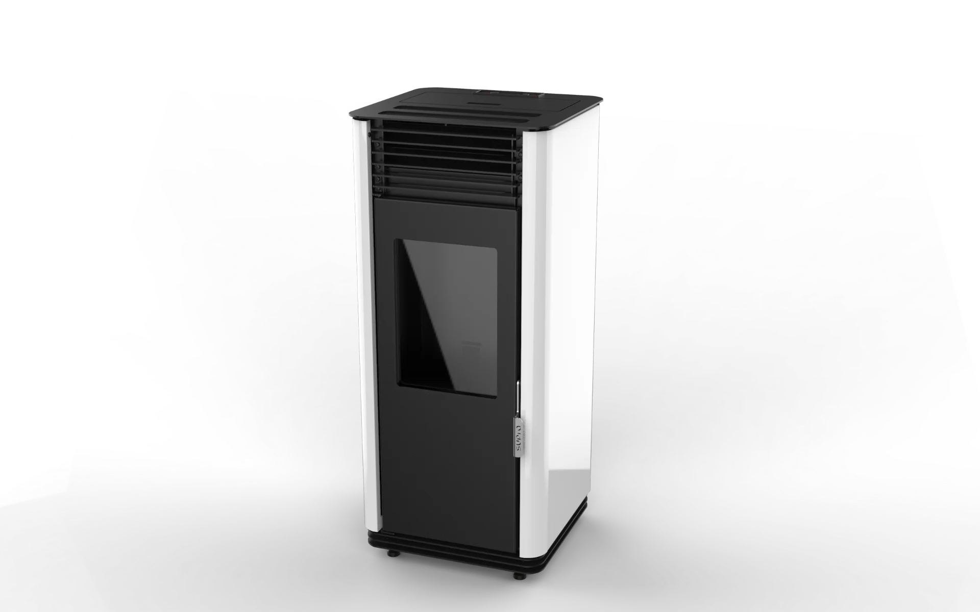 Stufa a pellet SUPRA Calliopé in acciaio 8kW Bianca