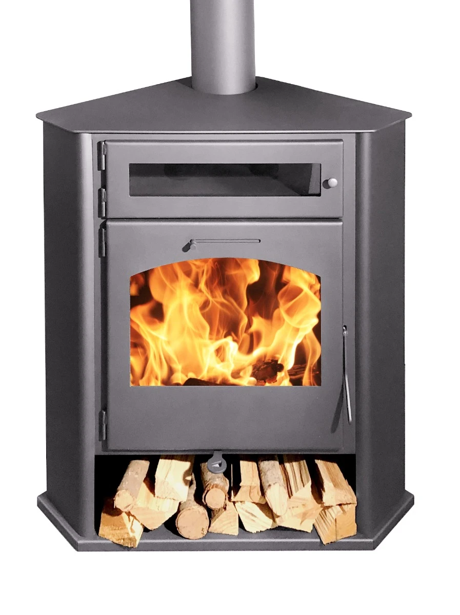 Stufa ad Angolo a Legna con Forno FORNO JUAN PANADERO R2 8 Kw