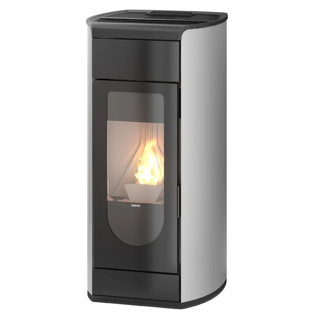 SUPRA ALIX 7 kW Stufa a pellet bianca stagna