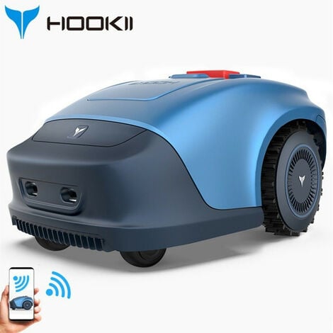 Tagliaerba robotizzato HOOKII, sistema logico di taglio AI, punto di arresto del taglio, area prato fino a 1000 m², (WIFI/4G/Bluetooth/controllo app), modalità di taglio multiple, inclusa batteria ad alta carica da 4400 mAh e stazione di ricarica
