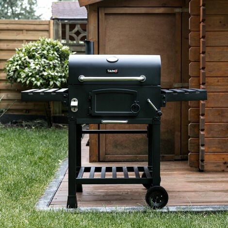 TAINO HERO XL Affumicatore BBQ GRILL CAR Griglia a carbone Griglia da appoggio Affumicatore a carbone