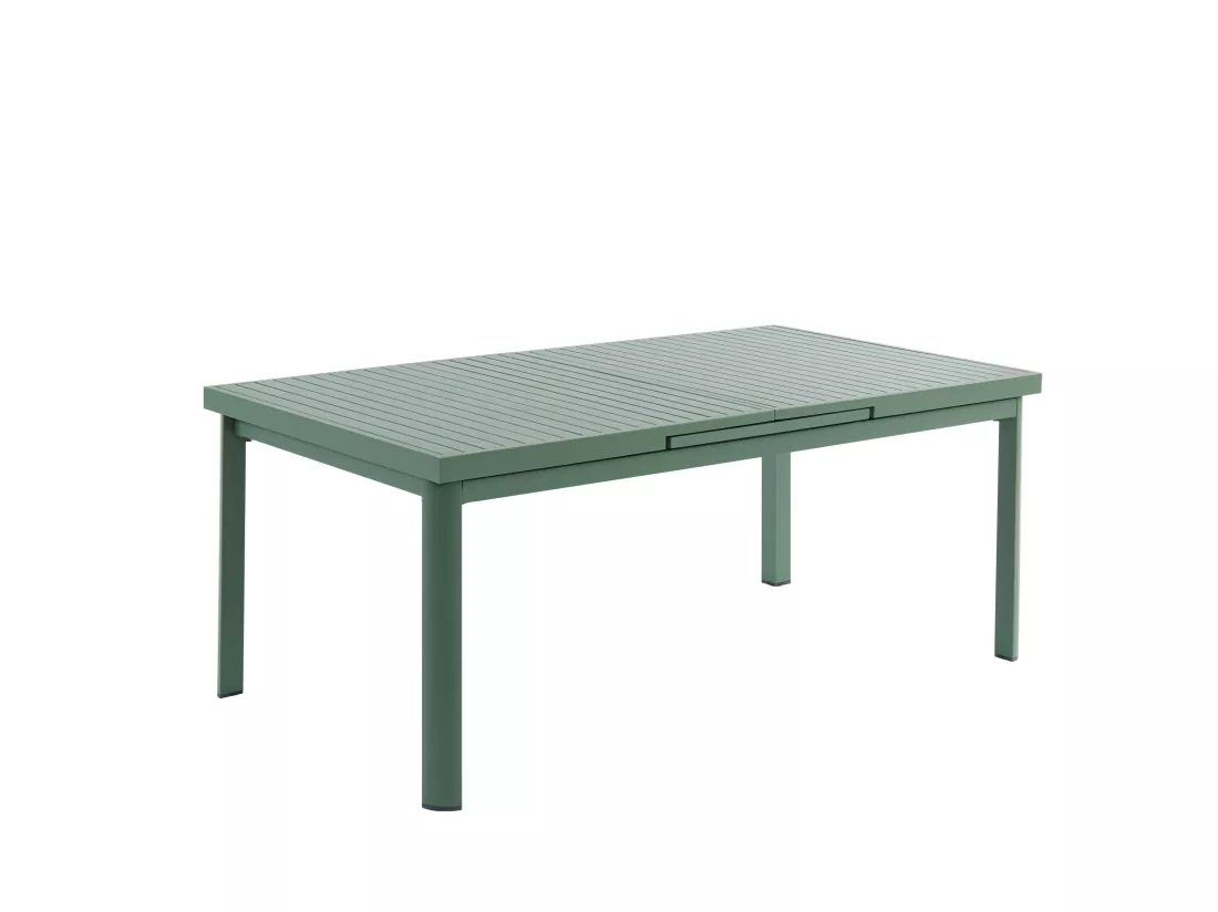 Tavolo da giardino allungabile 180/240 cm in alluminio verde acqua - NAURU